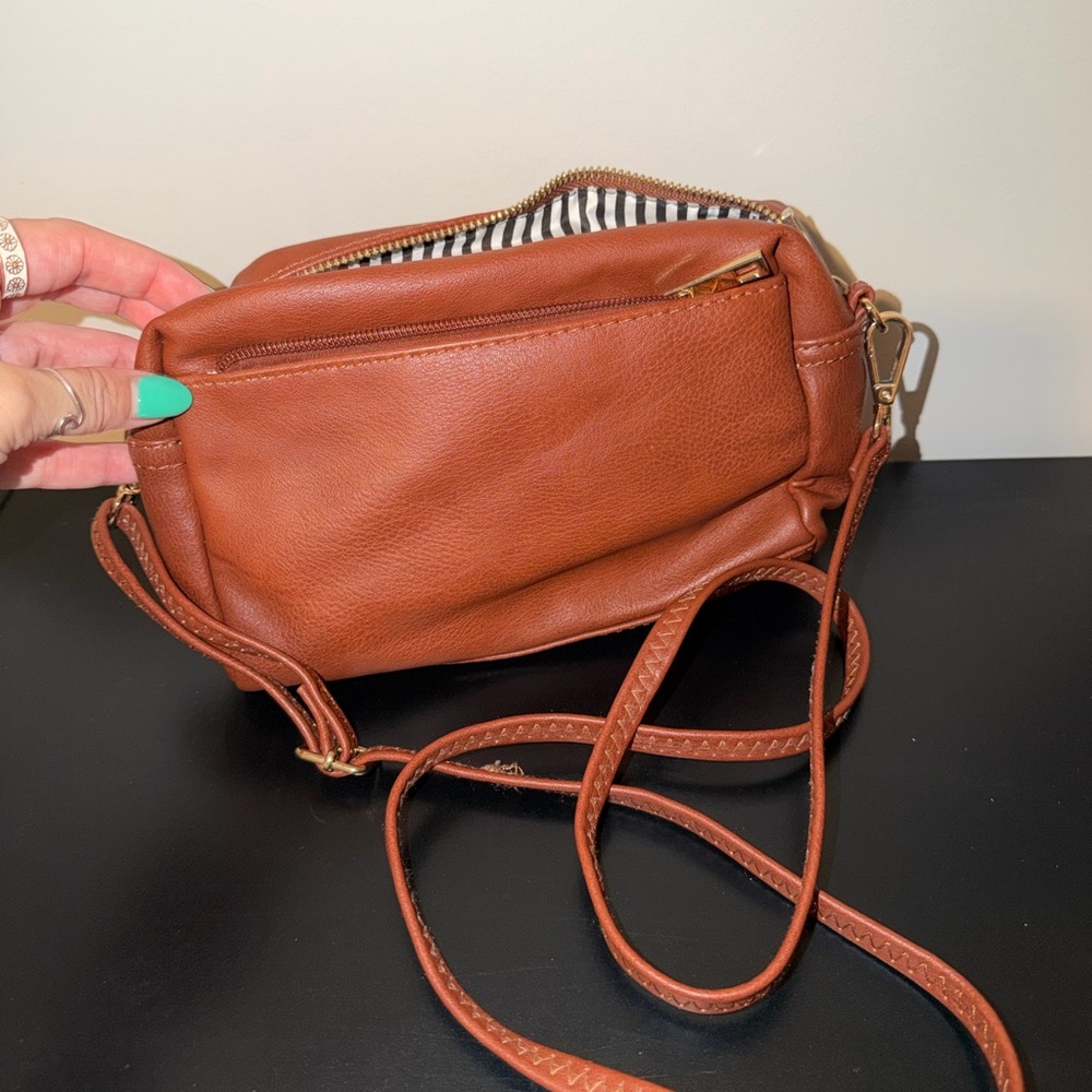 Brown Leather Crossbody Bag